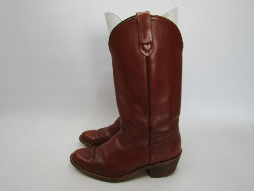 Frye Mens Size 9 D Brown Leather Western Cowboy Boots